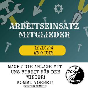 Arbeitseinsatz Winter 2024 - Zusatztermin am 19.10.